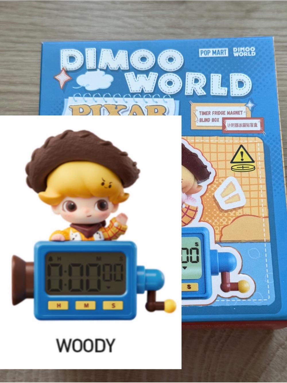Pop Mart Disney Pixar Dimoo Woody Fridge Timer Magnet Blind Box